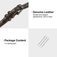 thumbnail image 3 of Uxcell Genuine Leather Band Smooth Flat Leather Watch Strap for Men and Women Dark Brown/Black 10mm, 3 of 7