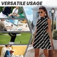 thumbnail image 6 of Yuyamidu Polka Dot Womens Workout Golf Dress Built in Shorts Workout Athletic Dresses with Side Pockets Zipper Collared Summer Clothes Size XS, 6 of 7