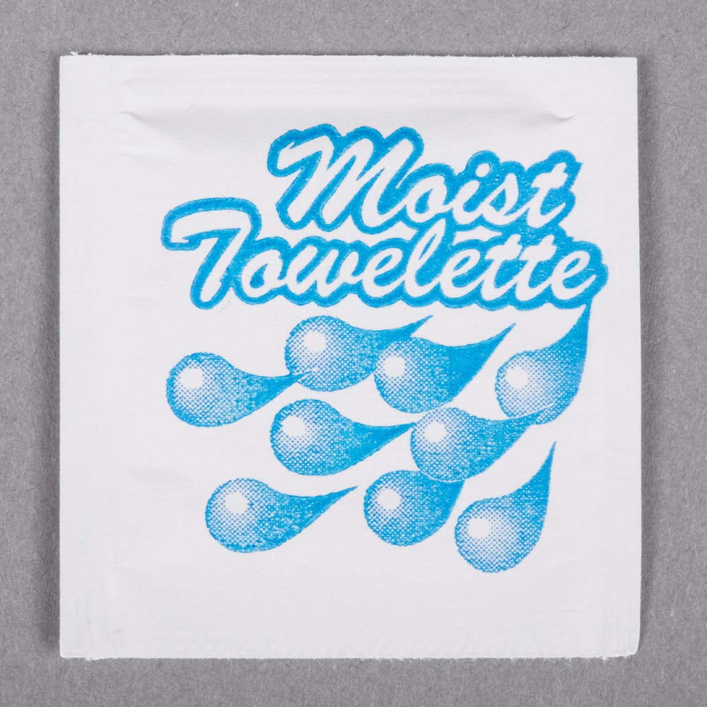 120 sunset moist towelettes 5" X 7" Wet Naps Individually Packed Lemon 