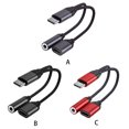 thumbnail image 2 of Adaptateur d'Écouteurs Type-C vers Chargeur Audio 3.5mm Câble de Charge Audio 2-en-1, Rouge, 2 of 8