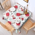 thumbnail image 2 of Pioneer Flower Floral Print Pattern Square Tablecloth,Waterproof Square Table Cover,Wipeable Spillproof Washable Table Cover for Home Kitchen Party Decor 52"x52"(132x132cm), 2 of 6