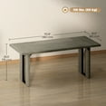 thumbnail image 3 of 71" Large Dining Table for 8, Industrial Kitchen Table, Grey Wood Finish, 3 of 10