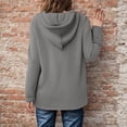 thumbnail image 6 of Towmus Women's Hoodie Oversized Waffle Knit Tops Henley Casual Shirts Long Sleeve Button V Neck Solid Color Casual Tunic Sweatshirt S-5XL, 6 of 7