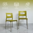 thumbnail image 3 of Ilios Innova | Set de 4 Sillas Valenia Modernas para Comedor y Restaurante, Diseño Minimalista Apilable de Polipropileno y Aluminio, Resistentes a la Intemperie, Uso Interior y Exterior, Color Verde, 3 of 9