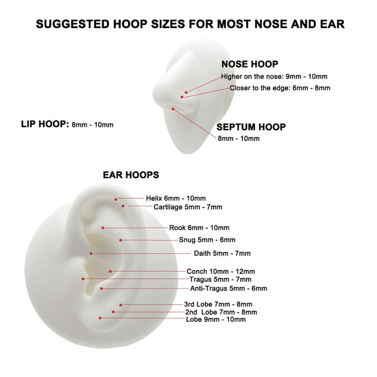 Small Hinged Cartilage Earring Hoop 14g 7mm Piercing Earring Hoop