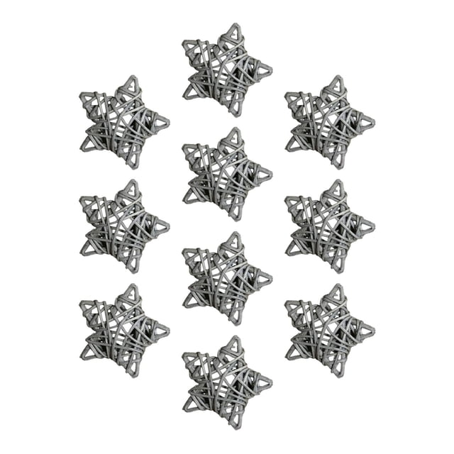Colgantes de Estrella de Navidad BLESIY decoración para fiestas suministros de boda gris 10 Uds