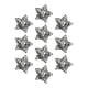 thumbnail image 1 of 10 colgantes de estrella de Navidad con pentagrama reutilizable para decoración colgante gris, 1 of 9