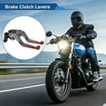 thumbnail image 2 of Unique Bargains Short Long Brake Clutch Levers for Yamaha YZF R1 15-22 6 Position Adjustable Motorcycle Handlebar Brake Lever Aluminum Alloy Titanium Handle Red End, 2 of 6