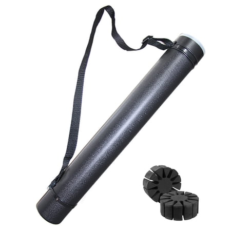 Telescopic Archery Arrow Case Carrier Tube - Durable Extendable Bow Case with Adjustable Strap & Foam Quiver Holders for Compound & Crossbow Bolts (24.8-41.3 inches / 63-105 cm)