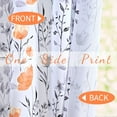 thumbnail image 5 of Tier Curtains, Blue Flower Watercolor Kitchen Curtains, Blue Gray Floral Rod Pocket Window Treatment Tier Pair for Kitchen Bathroom RV Basement Laundry, Set 2, 26 Inch Wide 24 Inch Long, 5 of 6