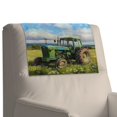 thumbnail image 4 of SCRAWLGOD Tractor Daisy Sky Print 3 PCS Non Slip Headrest Cover for Recliner Chair, Lazy Boy Recliner Headrest Cover, Sofa Head Protector for Office Chair 17x27 in, 4 of 7