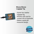 thumbnail image 2 of Cat Eating Pizza Funny Faux Leather Travel Luggage Tag, 2 of 7