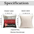 thumbnail image 6 of Valentine''s Day Be My Valentine PS Love You Throw Pillow Covers 18 x 18 Inch Grey Red Love Heart Stripes Polka Dot Wedding Pillow Cover Cushion Case Decoration for Sofa Couch Set of 4, 6 of 6