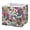 Beautiful Hummingbirds And Butterflies, variant on Fabric Storage Bins Foldable Cube For Home Organization Baskets Abstract Gray and Green