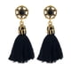 thumbnail image 4 of Pendiente de borla larga Qarigey Retro Barroco Palacio Oreja Anillo Vintage Chic Negro 10piezas, 4 of 4