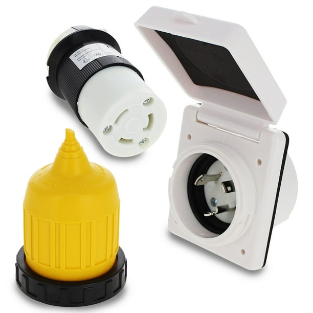 ABN Electrical 30 AMP RV Power Inlet with RV Receptacle Plug and Twist