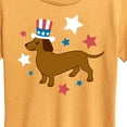 thumbnail image 3 of Instant Message - Patriotic Dachshund  - Women's Short Sleeve Graphic T-Shirt, 3 of 7