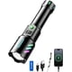 thumbnail image 1 of Linterna Led Recargable, Lampara de Mano con Pantalla Digital, 2000 Lúmenes Linternas Led alta Potencia, 5 Modos, Entrada y Salida USB-C, Potente Linterna Tactica para Camping/Emergenc, 1 of 5