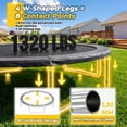 thumbnail image 3 of Mersco 14FT Kids Trampoline, ASTM Certified Heavy Duty Outdoor Trampoline with Safety Enclosure Net for Backyard Family Fun, Pumpkin Trampoline SPACE, 3 of 11