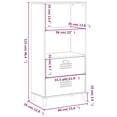 thumbnail image 4 of vidaXL Bookcase VIKEN Black 60x35x123 cm Engineered Wood, 4 of 5