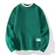 thumbnail image 5 of Suéter de cuello redondo para hombre de otoño e invierno, suéter holgado de marca de moda de color sólido, camisa de fondo a juego de moda para parejas, 5 of 6