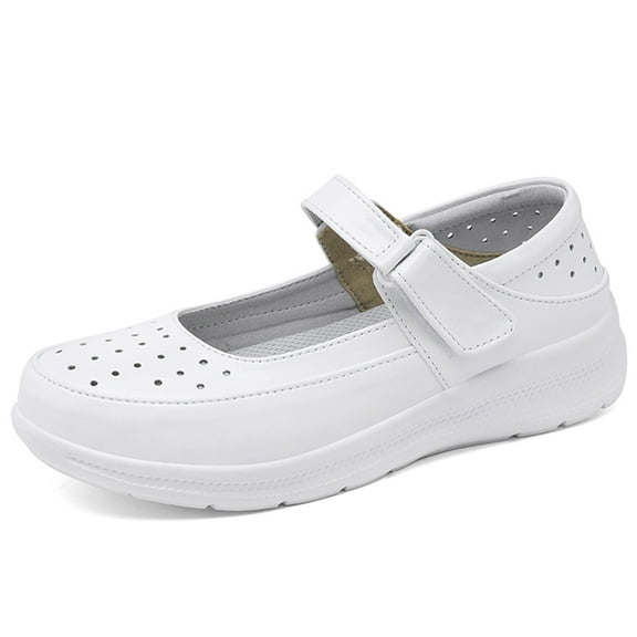 YOURDIARY Women's Hollow Nurse Shoes Breathable Platform Loafers Low Top for Driving Work
