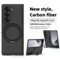 thumbnail image 2 of Decase for Samsung Galaxy Z Fold 6 Case with Magnetic 360° Rotation Stand,Compatible with Mag-safe, Military Grade Shockproof Case, Carbon Fiber Texture Design for Samsung Galaxy Z Fold 6,Black, 2 of 9