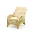 thumbnail image 4 of Jam Lounge ArmChair ECO Natural Rattan Wicker Handmade w/Cream Cushions, Natural, 4 of 5
