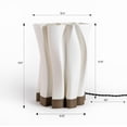 thumbnail image 3 of JONATHAN Y Flame 13.5" Modern Bohemian Plant-Based PLA 3D Printed Dimmable LED Table Lamp, White/Brown, USA1002A, 3 of 9