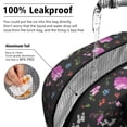 thumbnail image 5 of Lunch Bag Lunch Box for Women Reusable Insulated Lunch Cooler Bags,Large Capacity for Work Travel Picnic,Water-Resistant Pioneer Colorful Floral Lunch Tote Bag Gifts for Woman Mom Black, 5 of 6