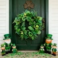 thumbnail image 6 of St.Patrick's Day Wreath 20-inch Green Four-Leaf Clover Irish Day Wreath St.Patrick's Day Holiday Decoration Front Porch Party Spring Yard Decoration(Green), 6 of 8