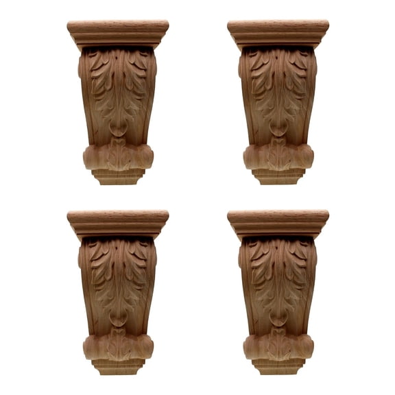 4 Set Wood-carved Furniture Legs Cabinet Replacement Feet Unfinished Wooden Feet for Sofa Couch Chair Coffee Table Cabinet Bed