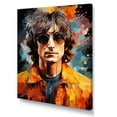 thumbnail image 2 of Designart "Pop Art Portrait Of Lennon In Yellow" Woman Pop Art Canvas Wall Art, 2 of 7