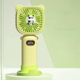 thumbnail image 7 of Foldable Handheld Fan with Digital Display 3 Speed Settings USB Rechargeable Portable Mini Fan Desktop 2-in-1 with Lanyard Quiet Personal Cooling for Travel Office Home by PALIFEUR, 7 of 7