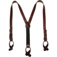 thumbnail image 2 of CTM®  Coated Leather Button-End Y-Back Suspender with Bachelor Buttons (Men's), 2 of 5