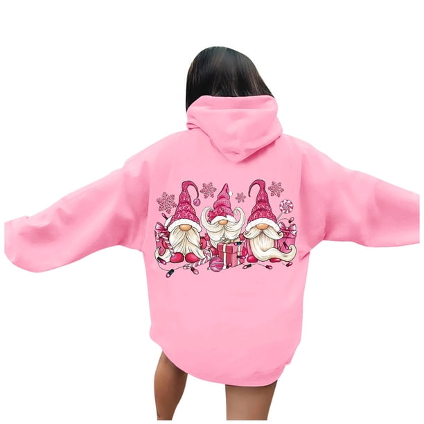 WILLBEST Sudadera de Mujer, Sudaderas con Capucha de Manga Larga con Cordón Ajustable, Estampado, Talla Grande, Ideales para Otoño Chica