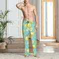 thumbnail image 6 of Lsque Yellow Lemon Print Men's Pajama Pants, Lounge Pant - Comfortable Home Wear,Elastic Waistband, Stylish Design-X-Large, 6 of 9