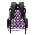 thumbnail image 2 of Easygdp Skull Flower Clear Backpack, Transparent Bookbag for School for Women Men, Capacity Clear Bag for College, Travel, 2 of 7