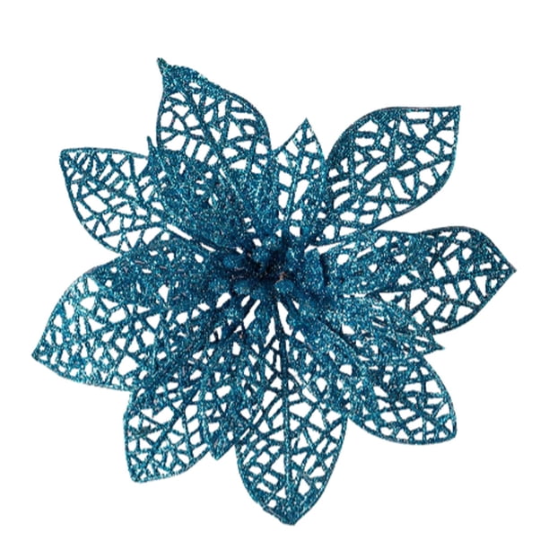 Cabeza de flor artificial Billuyoard Navidad Decoración falsa azul