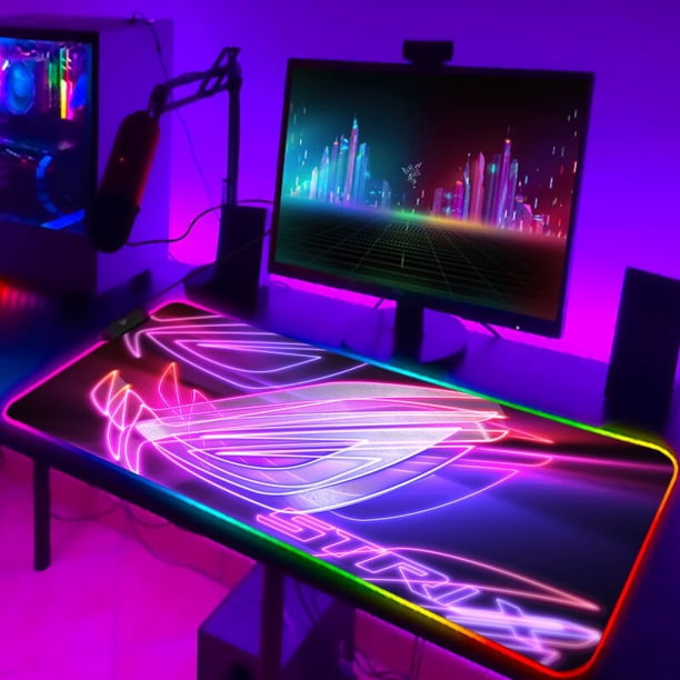 Alfombrilla de ratón Rgb para Gaming, 900x400, alfombrilla de ratón grande para Gamer, ROG ASUS, alfombrilla de escritorio xxl, alfombrilla para teclado de Pc, Diy LIUWENJING unisex
