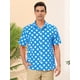 thumbnail image 2 of INSPIRE CHIC Camisa de lunares de verano para hombre, camisas hawaianas con patrón de manga corta y botones Azul M, 2 of 6