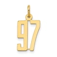thumbnail image 1 of 14k Small Polished Elongated 97 Charm in 14k Yellow Gold, 1 of 3