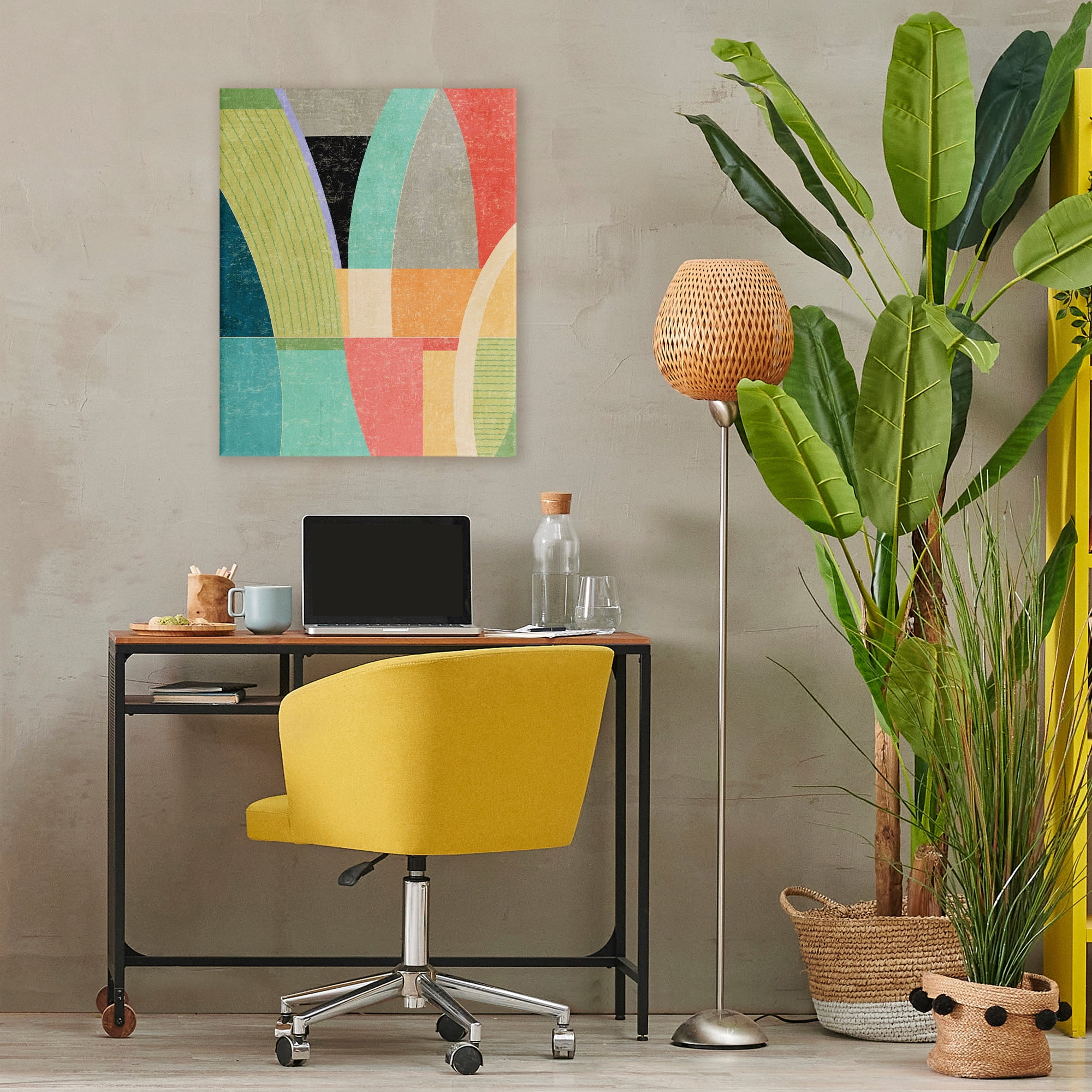Stupell Industries Retro Geometric Archways Canvas Wall Art, design by Suzanne Nicoll