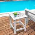 thumbnail image 4 of Costway 2 PCS Patio 15'' End Side Coffee Table Square Wooden Slat Deck White, 4 of 10