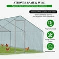 thumbnail image 6 of Ktaxon 20 x 10 ft Chicken Coop Large Metal Chicken Cage Hen Run House Waterproof Rabbits Habitat Cage, 6 of 7