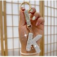 thumbnail image 1 of Initial Letter Keychain/Crystals Keyrings A-Z Letter Keychain For Car/Alphabet KeyRings For Women, 1 of 4