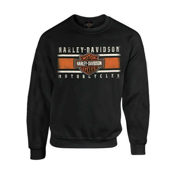 Harley-Davidson Men's Custom Iconic B&S Fleece Pullover Sweatshirt - Black (5XL), Harley Davidson
