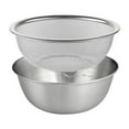 thumbnail image 2 of CUTICATE 304 Stainless Steel Colander with Bowl Set of 2, Kitchen Strainer, Washer, Drainer Basket with Basin for Vegetable, Fruits, Pasta, Salad Mixing 18cm, 2 of 6