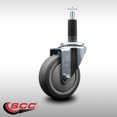 thumbnail image 2 of 4 Inch SS Thermoplastic Rubber Wheel Swivel 1 Inch Expanding Stem Caster SCC, 2 of 2