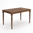 thumbnail image 6 of Home Design Pryor 6-Piece Dining Table Set- Rectangular Table, Upholstered Chairs and Bench, Modern Turned Legs Design, Brown, 6 of 17